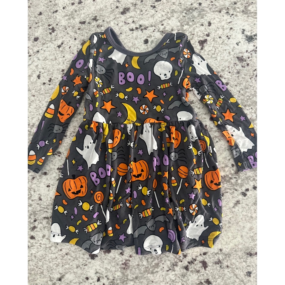 Play by Little Sleepies bamboo Boo Halloween twirl dress 18-24m